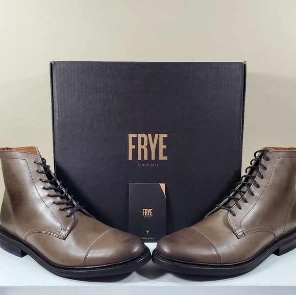 frye seth cap toe leather boots